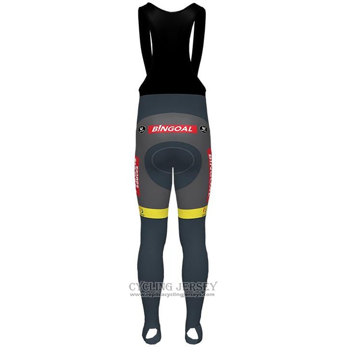 2021 Cycling Jersey Wallonie Bruxelles Yellow Long Sleeve And Bib Tight